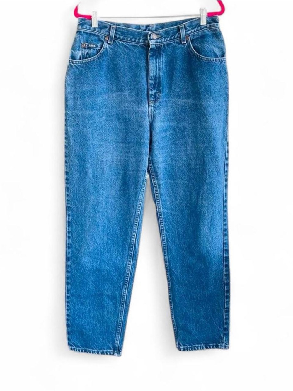 Vintage Lee Original Jeans High Rise Straight Leg Denim – Classic 90s Blue Jeans